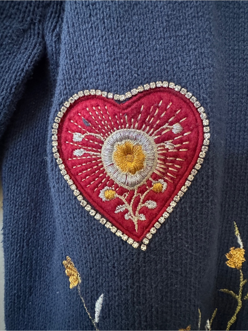 Maeve Embellished V-neck Cardigan Sweater - Picture 2 of 8